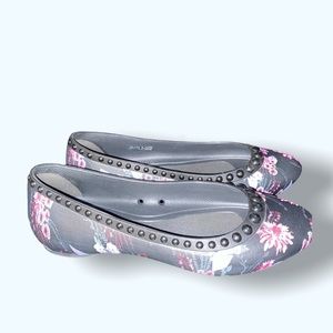 Crocs iconic comfort flats black and purple